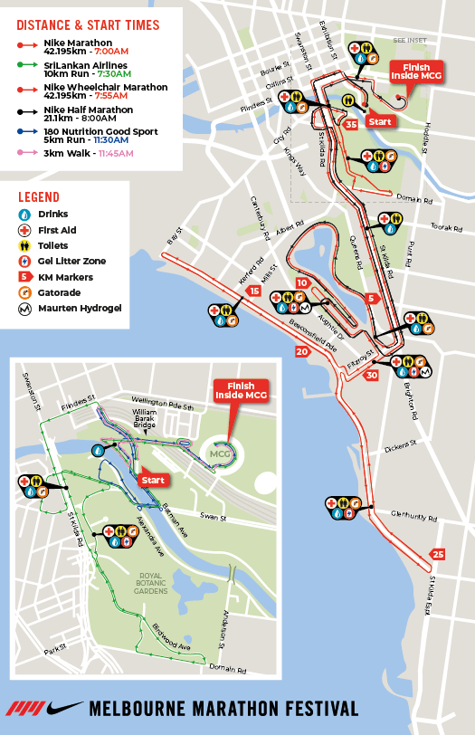 Just Released 2022 Course Maps Nike Melbourne Marathon Festival